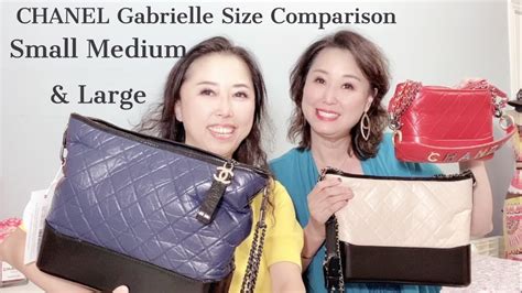 Chanel gabrielle bag size comparison